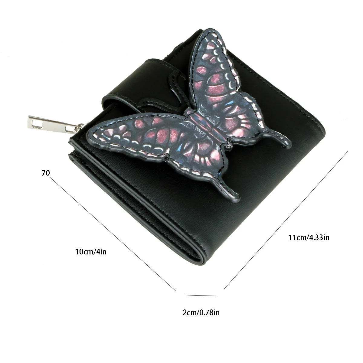 3D Butterfly High Quality Women's Wallet, Personalized Women's Card Clip Coin Wallet