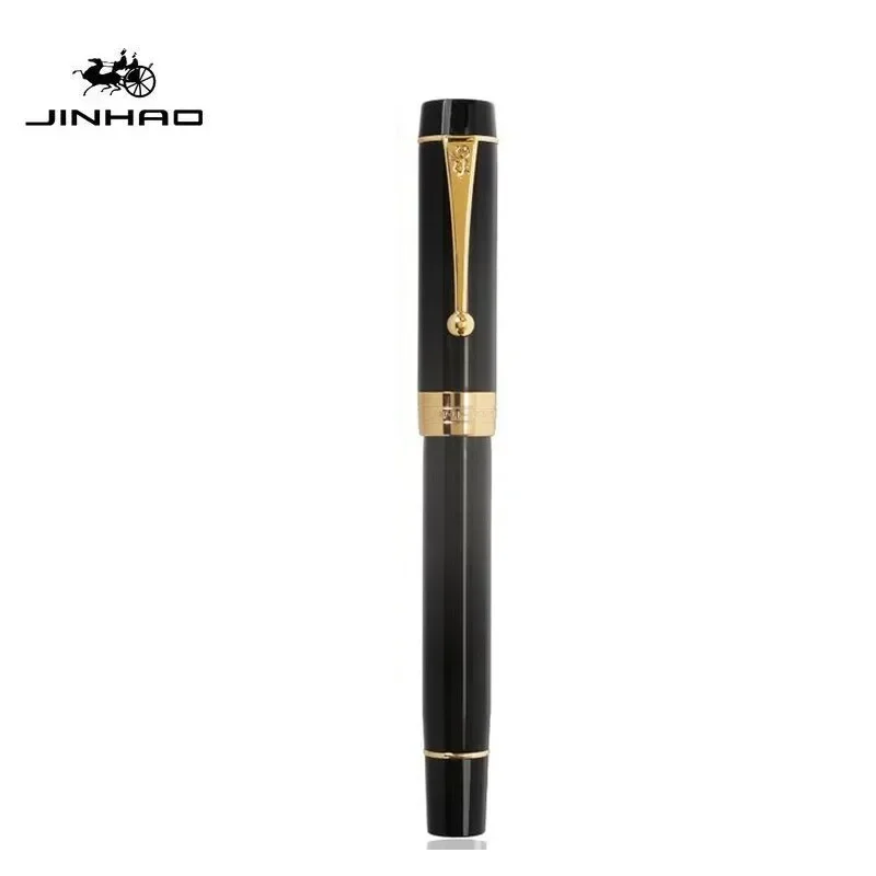 JINHAO 100 Centennial vulpen met harspunt, fijne 18KGP-stift, gouden clip, zakelijk cadeau, kantoorpen, schrijfwaren, schoolbenodigdheden, PK_voghion.com