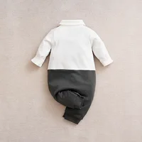 0-18m Newborn Clothing Gentleman Handsome Party Suit Formal Cotton Comfortable Soft Spring And Autumn Long Sleeved Baby Bodysuit 4