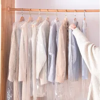 10Pcs Clothes Dust Cover Clear Garment Bag Garment Covers Waterproof Garment Bags Wardrobe Hanging Clothing Coat Dust Cover 1
