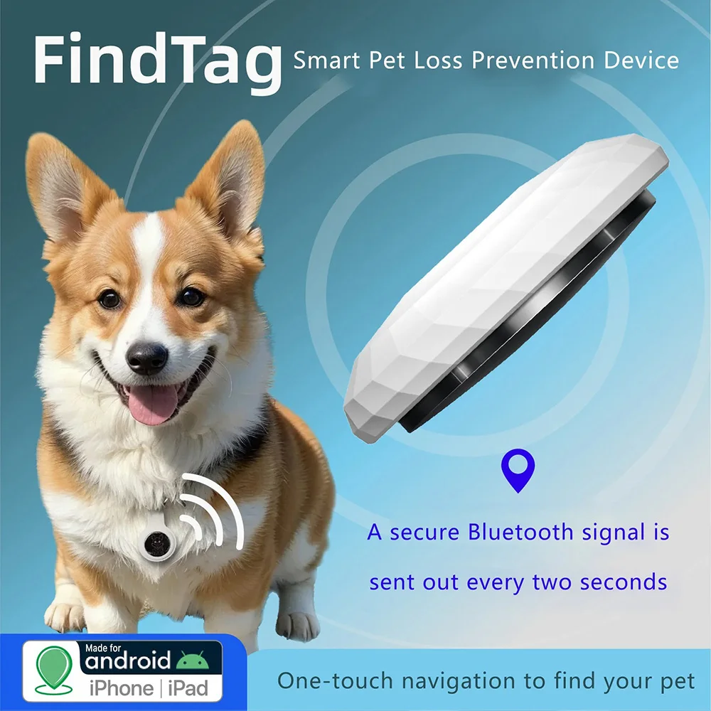 Pet GPS Tracker Locator For Cats Dogs IOS Apple and Android Anti Lost Item Locator Bluetooth Tracker Puppy Find My Smart Tag bluetooth tracker smart tracker