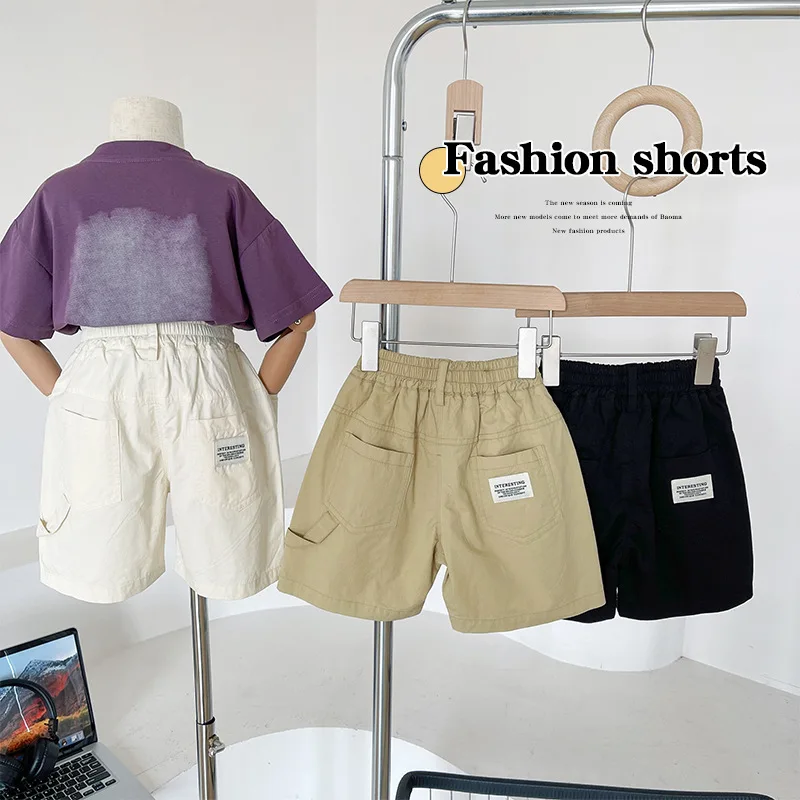 

Children Clothing Fashion Loose Pants 2024 Summer New Children Korean Casual Cotton Shorts Men and Girls All Match Thin Shorts