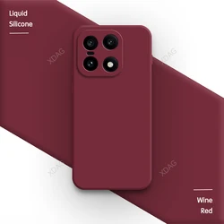 Coque de téléphone en silicone liquide premium avec protection de l'objectif - Design à bords droits élégants