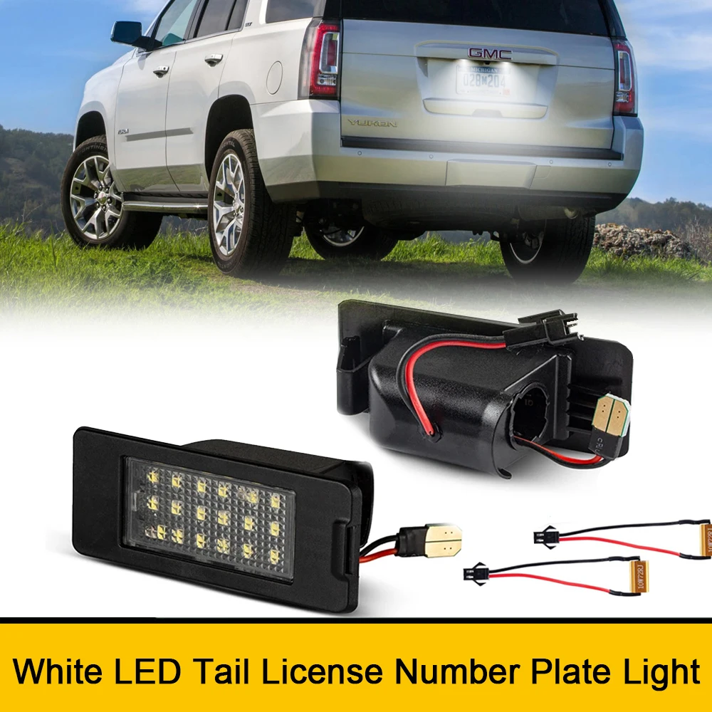 

Для Cadillac ATS Cadillac Escalade ESV Chevrolet Malibu Equinox Suburban Tahoe GMC Yukon XL, номерной знак для автомобиля, белая фотолампа