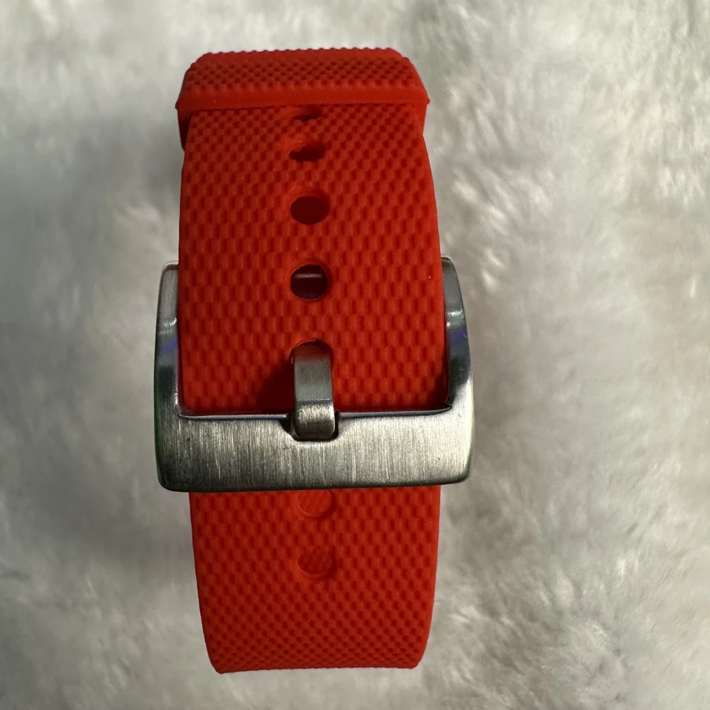 Premium Waterproof Silicone Rubber Watch Strap - Elastic Woven Pattern in Vibrant Colors