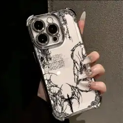 Gothic Cross Line Plated Phone Case - Cool & Dark Design - Samsung S26 Ultra 5G (DDW - DD352C3v1)