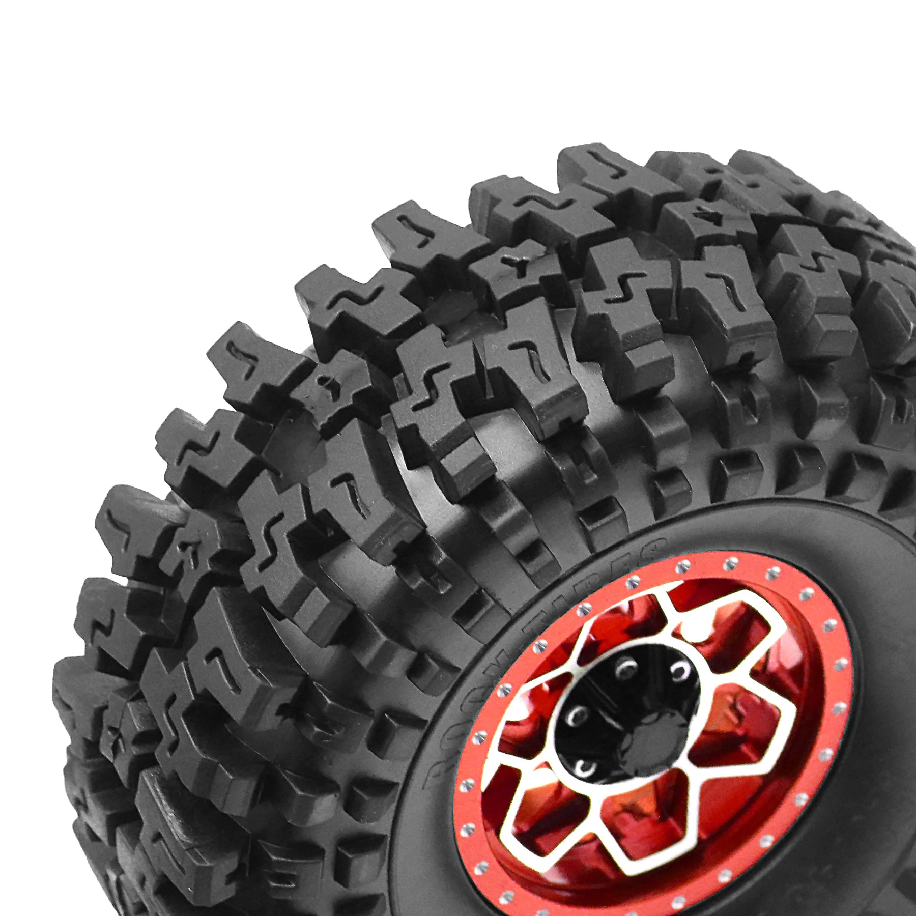 1.9 Rubber Tires and Metal Wheel 12mm Hex for 1/10 RC