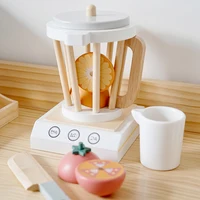 Wooden Kitchen Pretend Play Toy Simulation Wooden Coffee machine Toaster Machine Food Mixer Baby Early Learning Educational Toys 2
