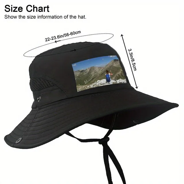 Customized One-Piece Personalized Picture Bucket Hat with Breathable Mesh, Supports Company Group Customization Logo, Customized 3