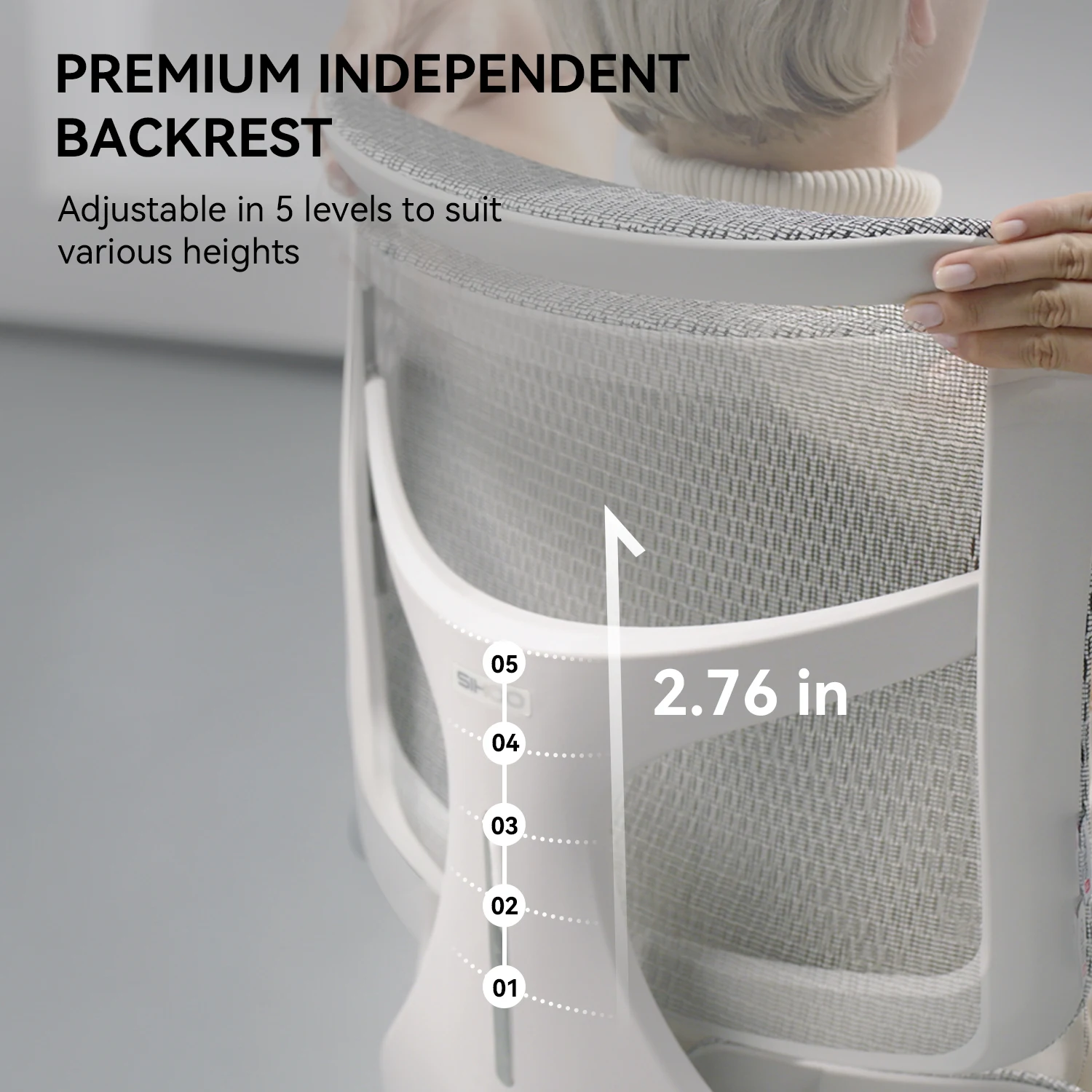 SIHOO Doro S100 Ergonomic Office Chair Dual Lumbar Support 5-Level Adjustable Backrest 4D Armrests 135° Max. Recline Angle 4