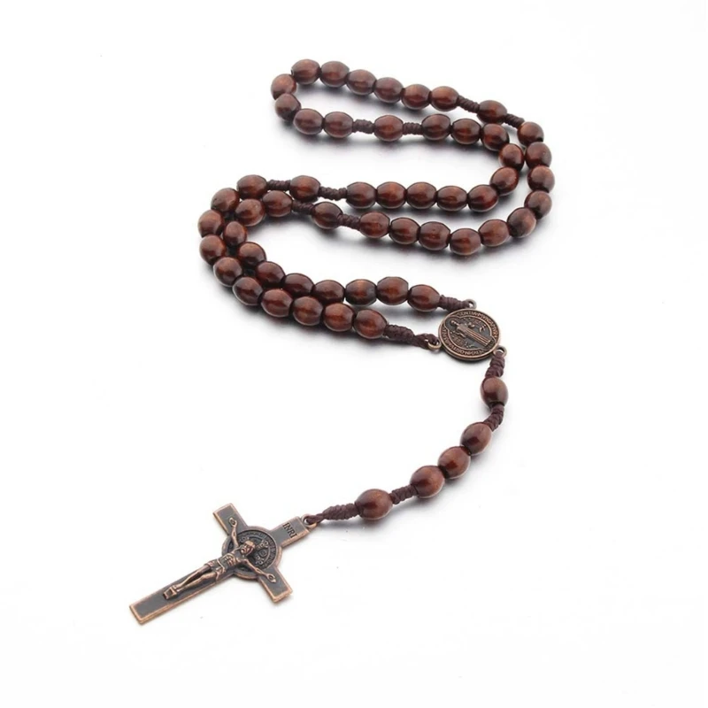 Catholic rosary necklace for men women