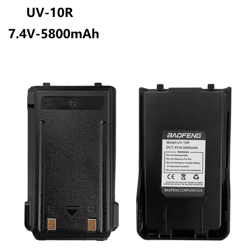 Baofeng UV-10R 5800mAh 7.4V Li-on Rechargeable Batteries UV10R Radio Accessories UV 10R Walkie Talkie Battery 100% High Quality