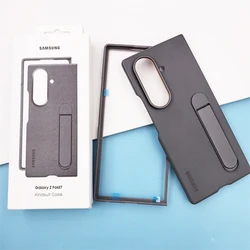 Galaxy Z Fold Leather Stand Case - Premium Foldable Bracket & Shockproof Protection for Galaxy Z Fold7 (GRAY)