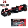 Bburago 1:43 2023 Alfa Romeo C43 F1 Formula Car Die Cast Vehicles Collectible Model Racing Toys 2
