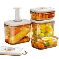 Boîte de conservation alimentaire fraîcheur avec pompe à vide et plateau de drainage amovible pour fruits, légumes, pain et snacks 1
