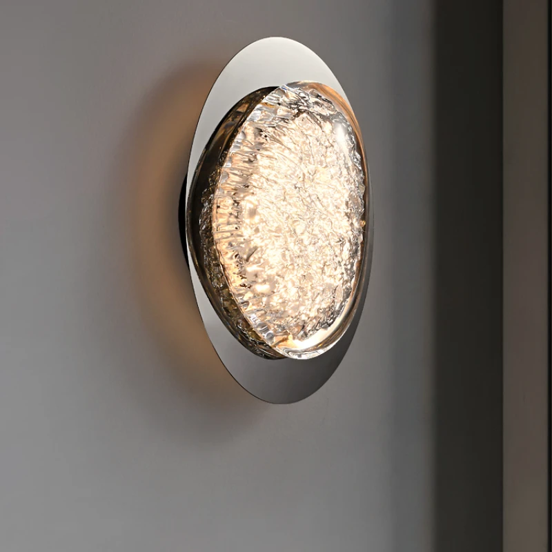 

Crystal Platinum Art Wall Lamp Bedroom Bedside Lamp Optical Acrylic Living Room Wall Lamp Simple and Modern home appliance