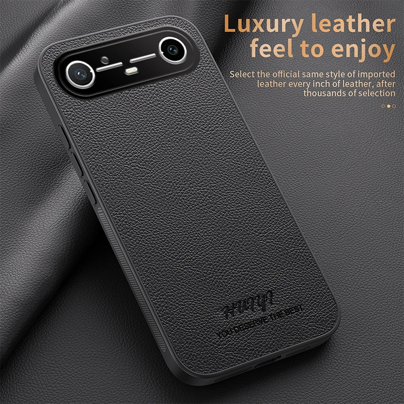 Luxury Business Leather Soft Frame Magnetic Phone Case Cover