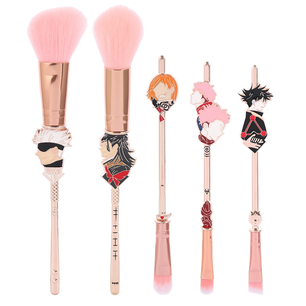 

5pcs/set Japan Anime Jujutsu Kaisen Makeup Brushes Tool Cosmetic Powder Blush Eyeshadow Blending Eyebrow Brush Maquiagem