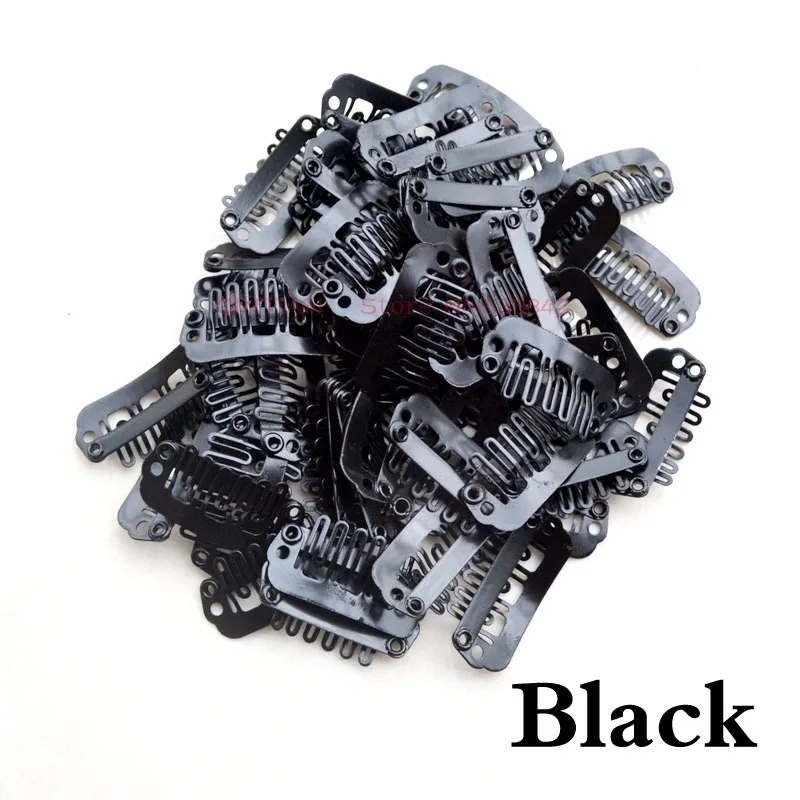 Mini pinces pour extension de cheveux, 100 pièces, 23mm, peignes en acier inoxydable, pour perruque, outils de bricolage