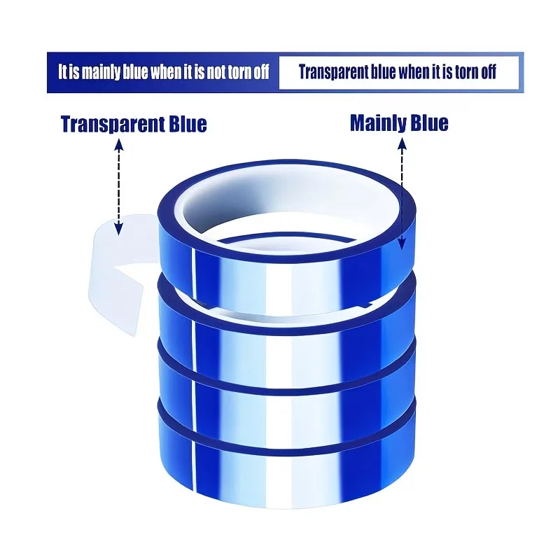 승화 인쇄용 2/4개 열전달 테이프, 고온 내성 접착식 핫 프레스 테이프, 비닐 및 실링용 잔여물 없는 테이프
