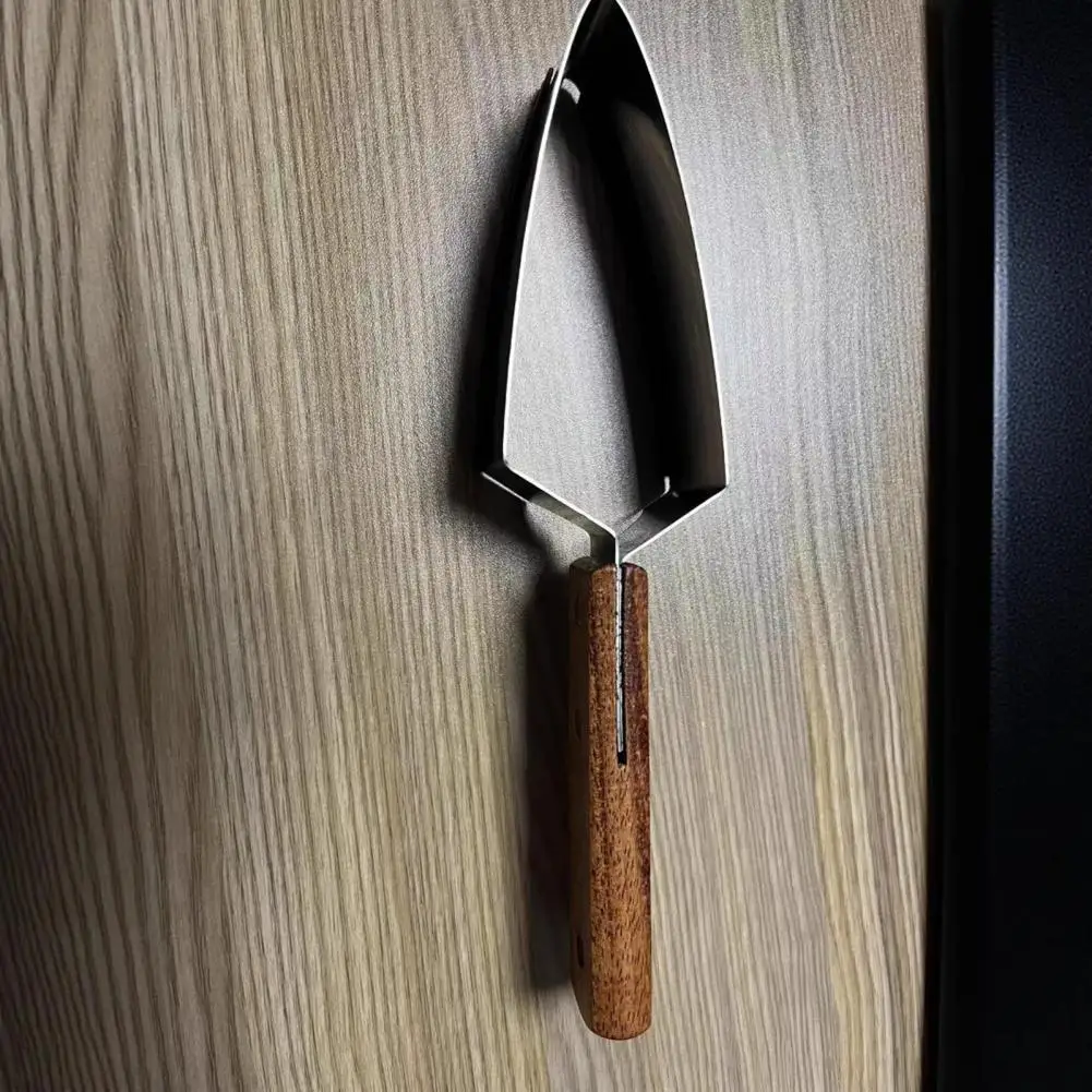 삼각형 수박 커터, 스테인리스 스틸 수박 슬라이서 커터 도구 (나무 손잡이 및 ..
