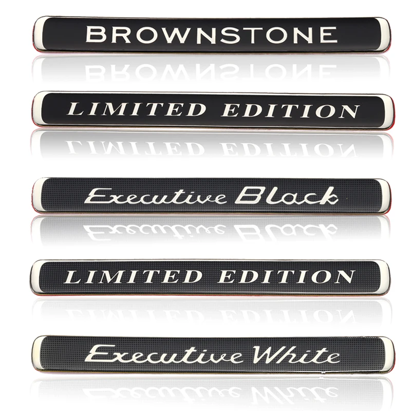 Car Stickers Auto Badge Emblem Decal Brownstone Executive White Black Limited Edition for Toyota Land Cruiser BMW Audi Ford Jeep |