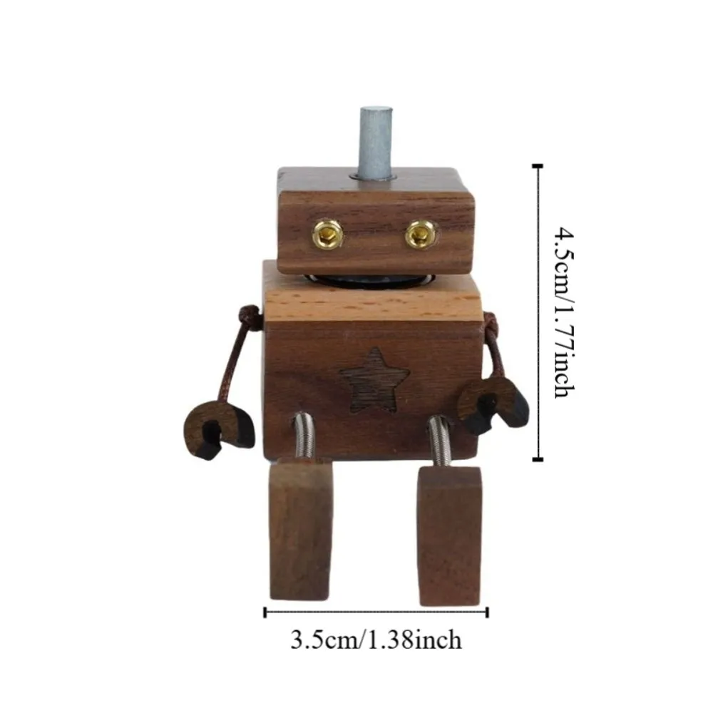 Portable Hand Made Essential Oil Fragrance Expander Wood Cartoon Robot Fragrance Bottle Funny Car Mounted Home