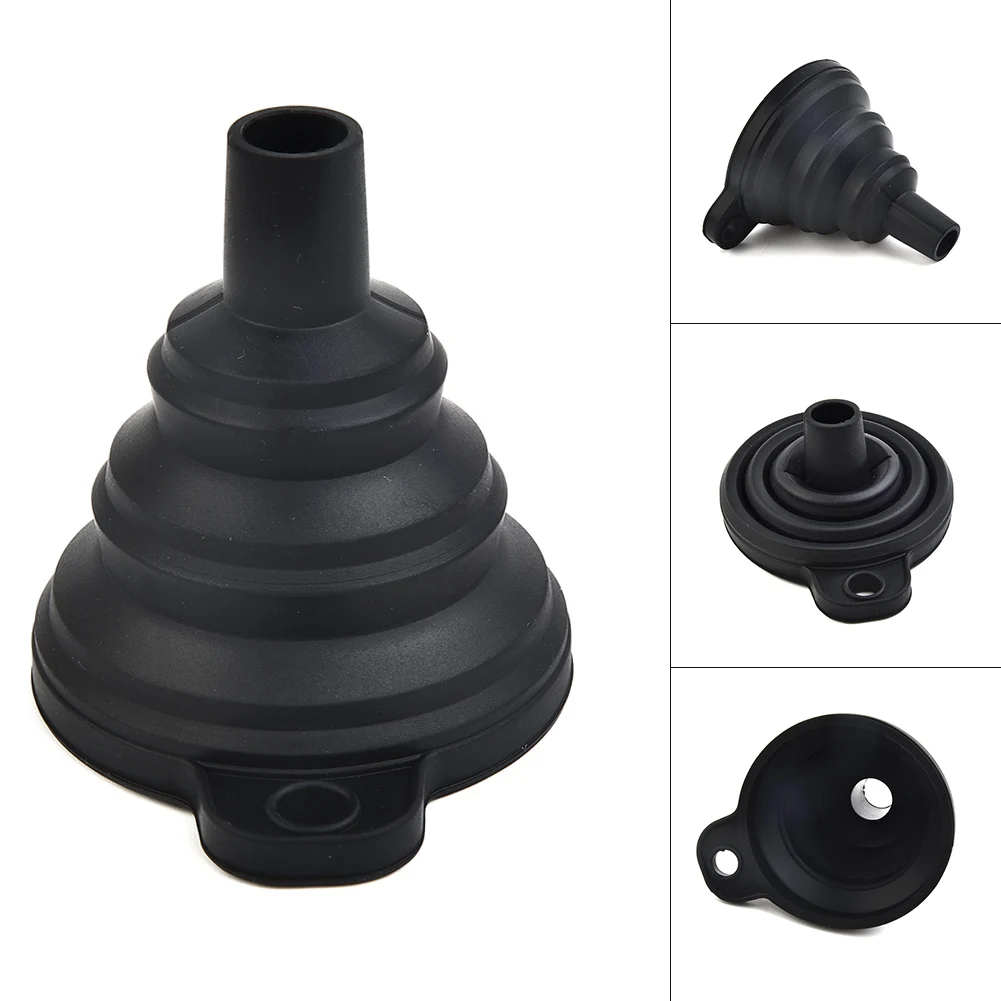 

Universal Car Funnel Fluid Change Fill Gasoline Oil Fuel Silicone Accessories Collapsible Diesel High Quality New