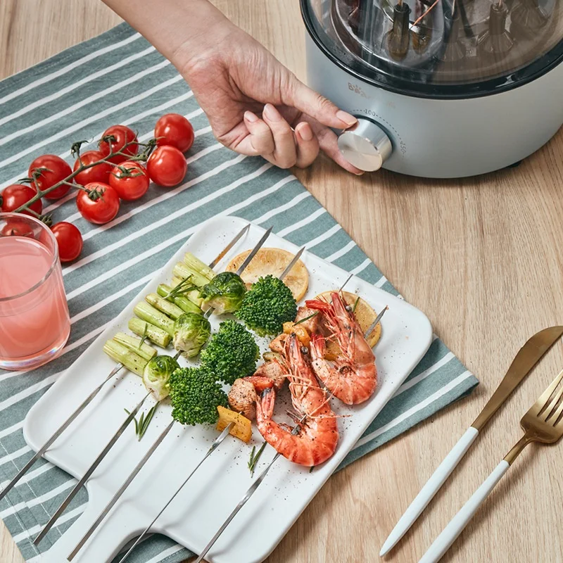 Rotating and detachable oven vertical skewers household easy to clean electric barbecue machine