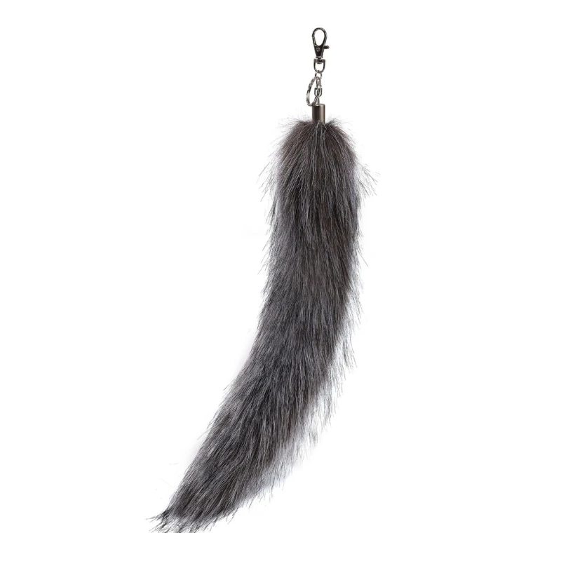 Faux Fox Tail Keychain Bag Charm