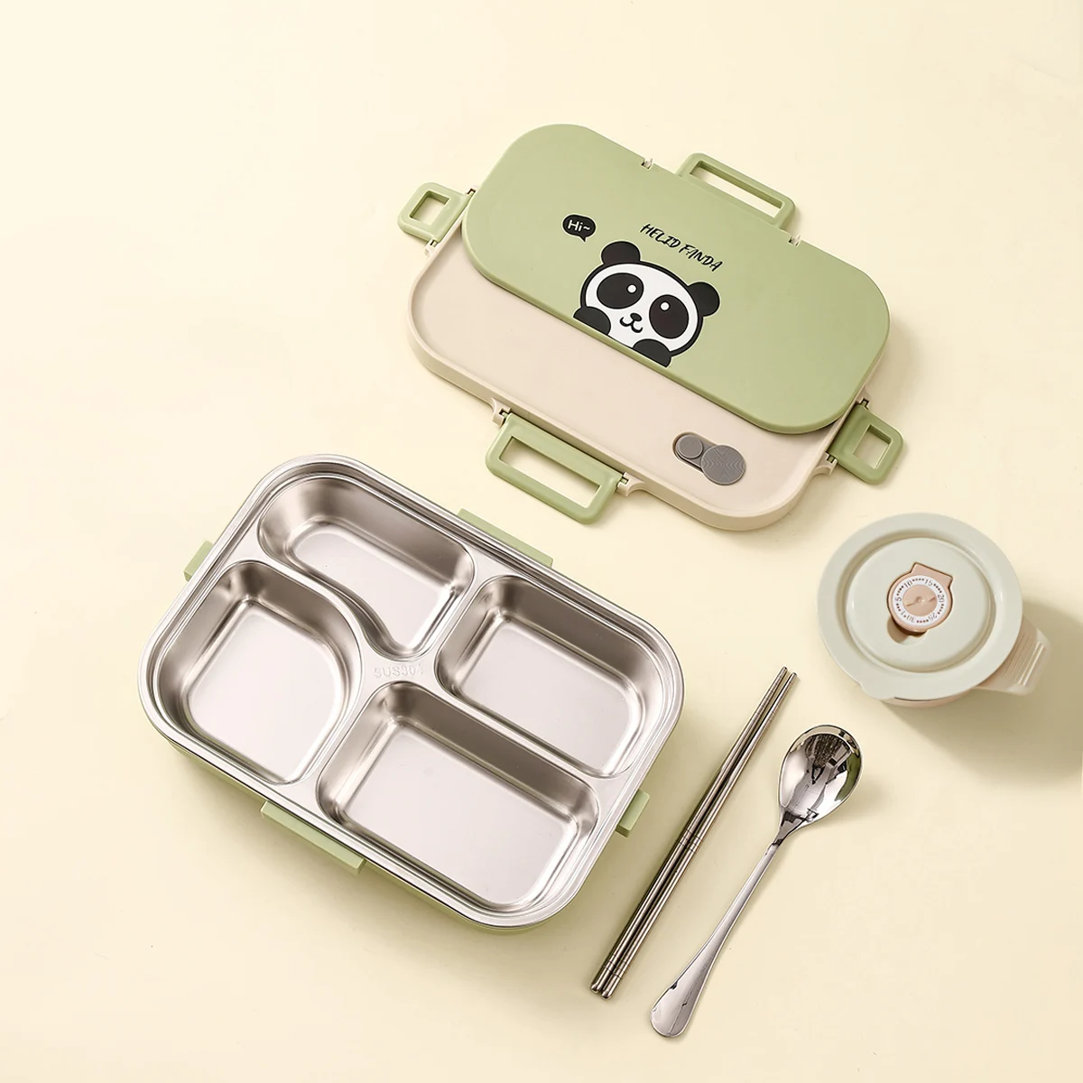 Lunch Box Set, Capybara Panda for Women, Cup for Food Snack Holder