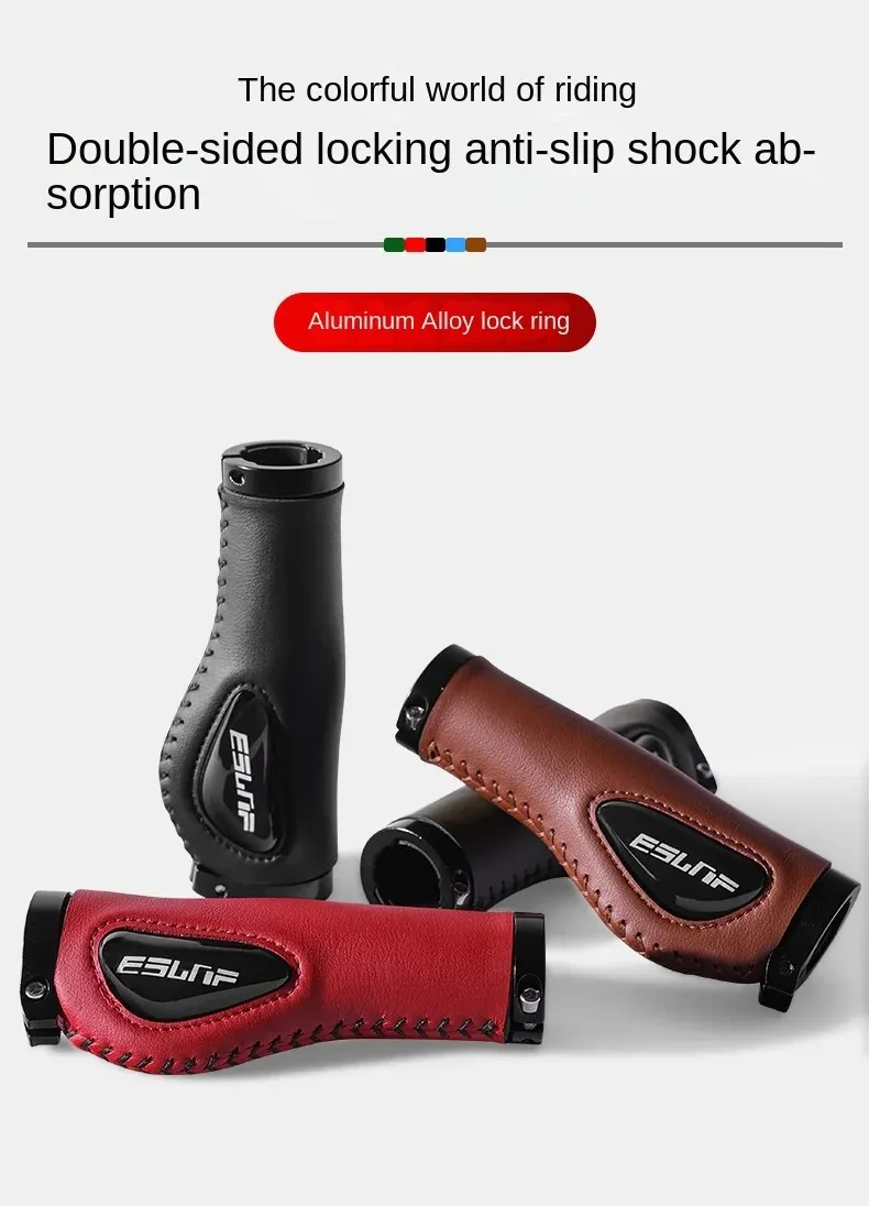 Description Picture 2 of itemESLNF Cycling Handlebar MTB Bicycle Grips Bike Double Lock Rubber Grips Anti-skid Shock-absorbing Soft Bike Accessories