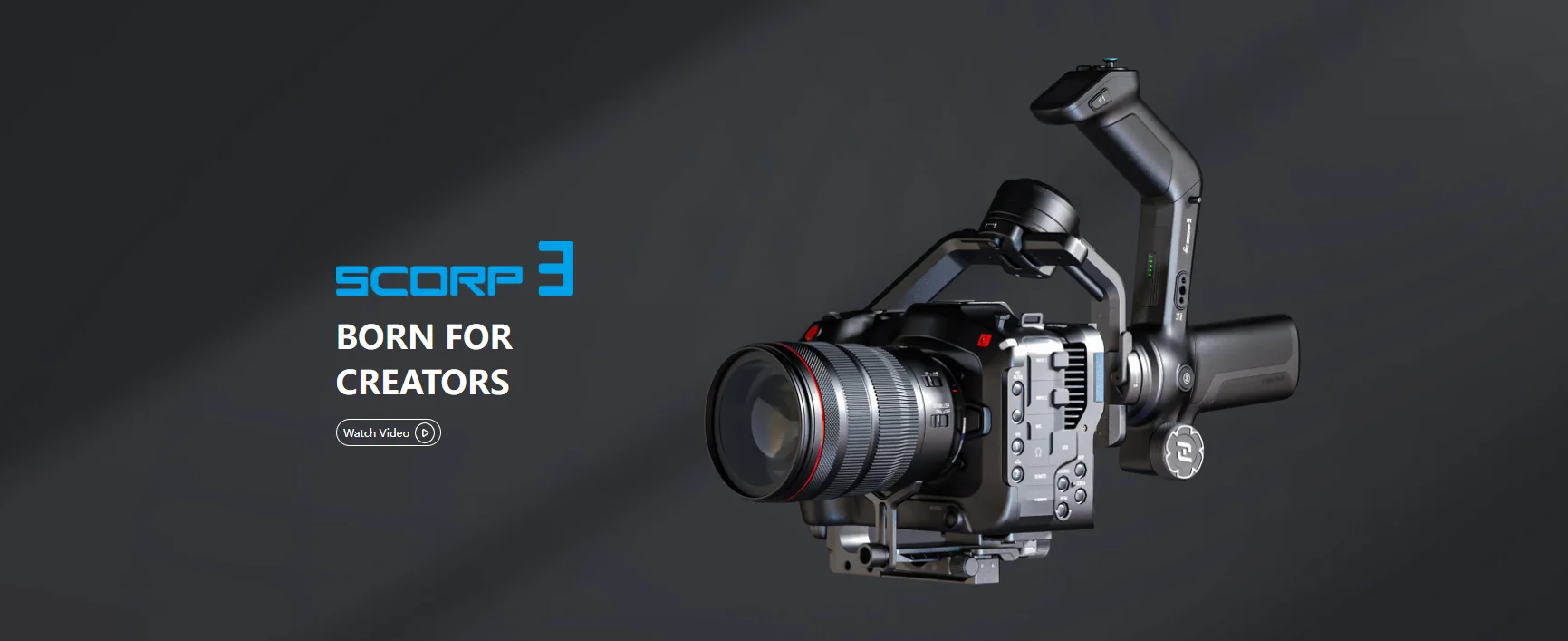 SCORP 3 3-Axis Gimbal Stabilizer | 7.7lb Load, Built-in AI Tracker & Touchscreen