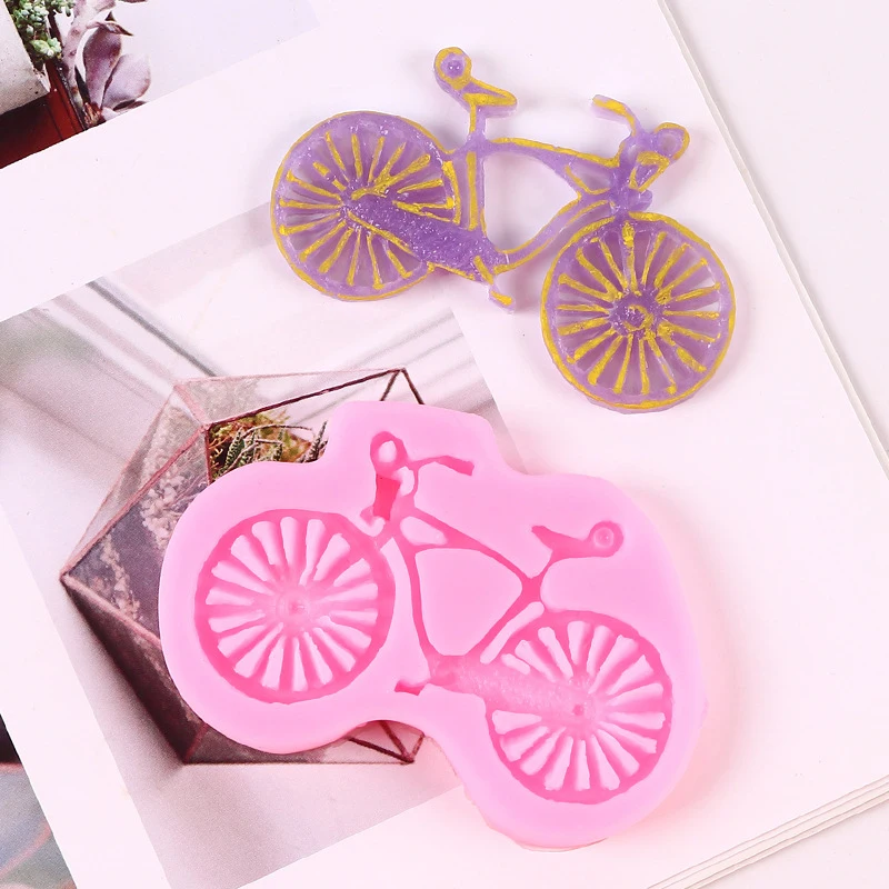 

Bicycle Shape Liquid Silicone Mold DIY Fondant Cake Chocolate Dessert Pastry Cookie Decoration Kitchen Baking Accessories Tools