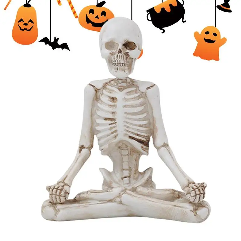 SkeletonFigurinesResinScarySkullSculptureDecorDayOfTheDead