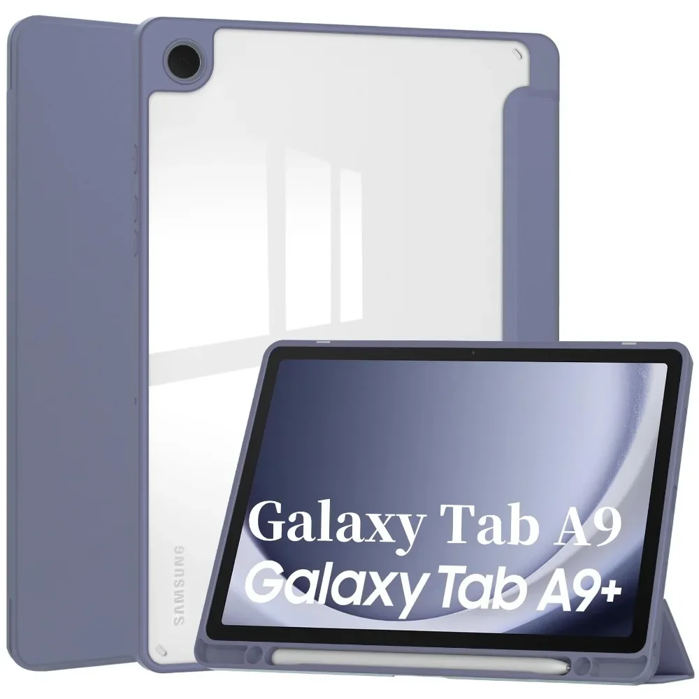 

Smart Case For Samsung Galaxy Tab A9 Plus 2023 Flip Leather Shockproof Stand Tablet Case Tab A9 8.7 Inch Transparent Cover
