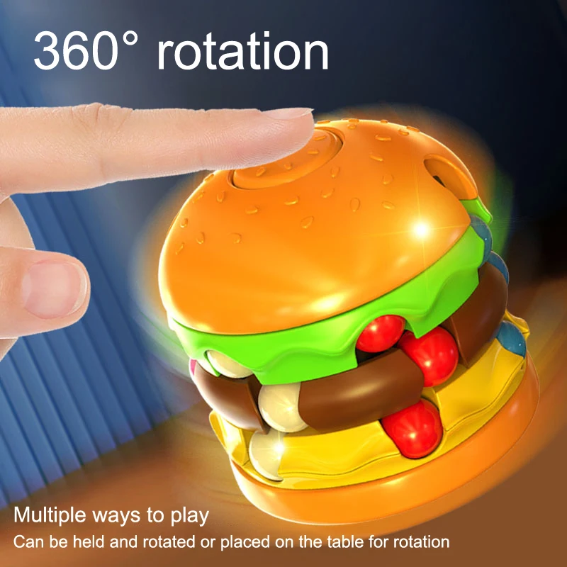 Hamburger Fries Magic Bean Spiral Roller Ball - Stress Relief Fidget Toy for Kids, Educational Creative Sensory Hand Toy
