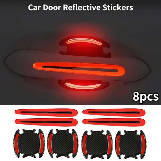 Auto Rot Reflektierende Aufkleber Türgriff Tür Schüssel Schutz