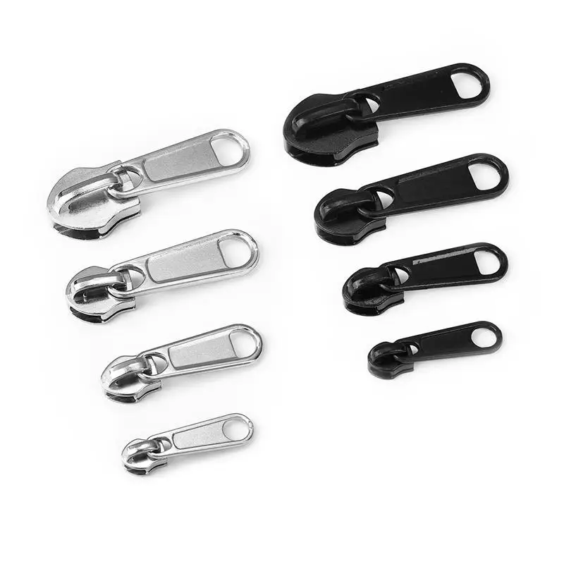 Zipper Pullers Zipper Sliders Zipper Heads Zipper Accessories 8Pcs 4 Sizes Metal Zipper Pull Universal Double-sided Nylon For Luggage Mosquito Net Clothes Fix Repair