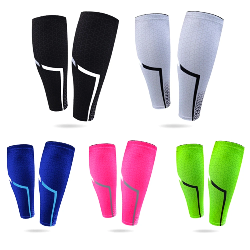 1Pair Calf Protector Sleeves Running Football Cycling Leg Warmers Compression Breathable Sports Equipment Elastic Shin Guard