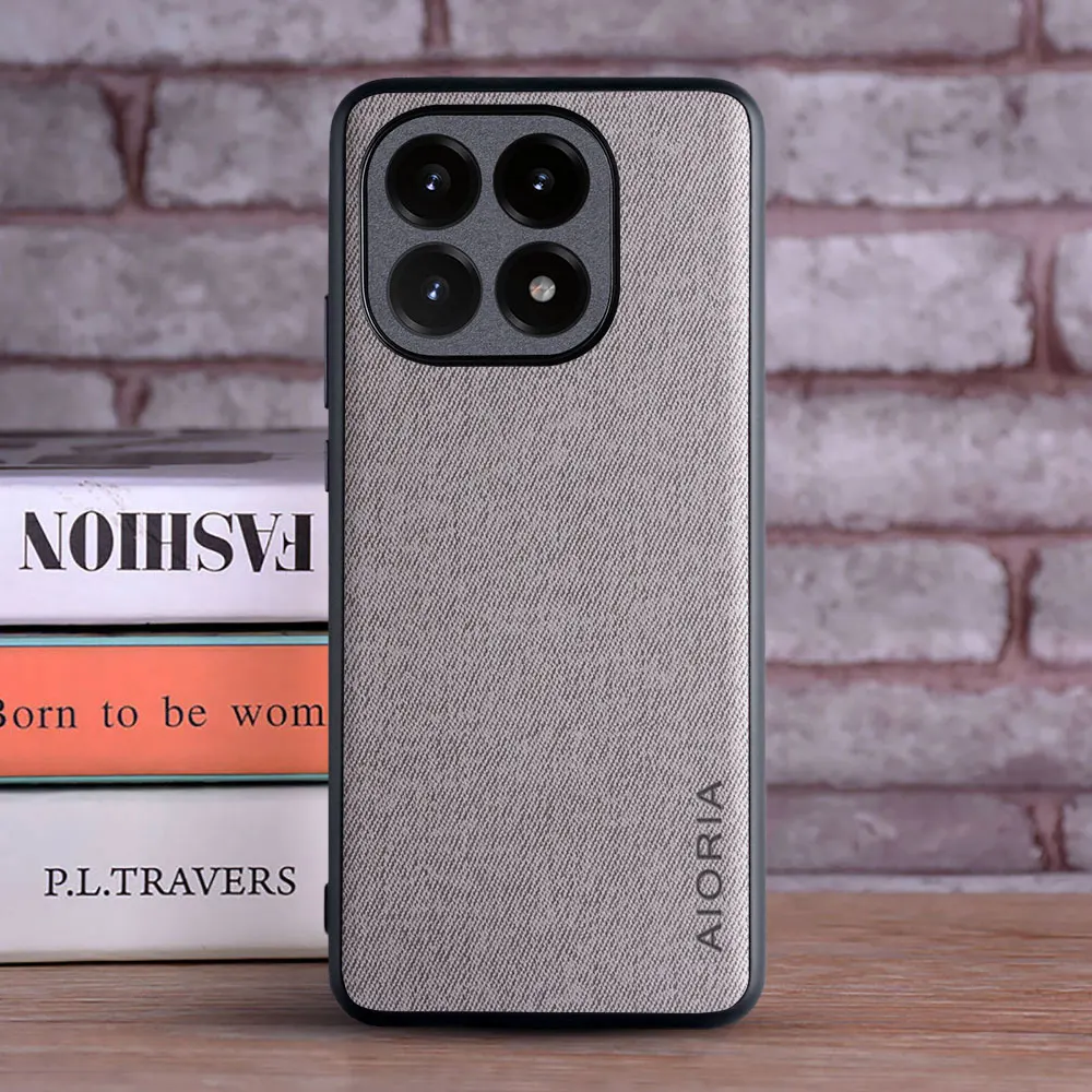 Luxury Textile Leather Phone Case with Soft TPU and Hard PC Materials