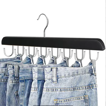 Porta cintura in legno Portaoggetti da donna per custodia per vestiti Accessori per guardaroba per la casa Fornitura Organizzatore per sciarpe Appendiabiti per cintura da uomo 1