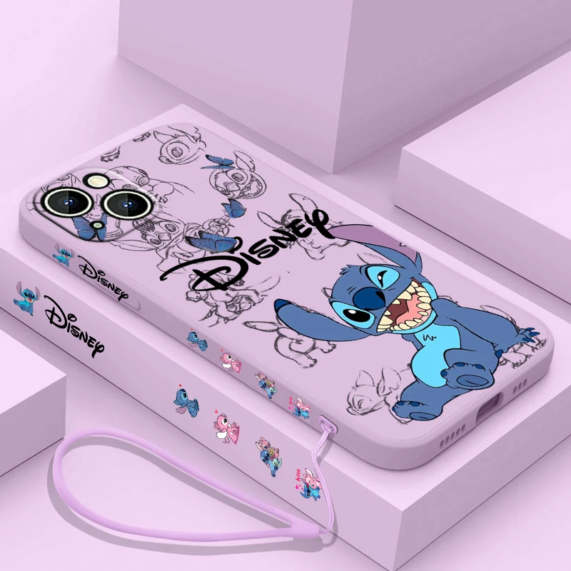 thumbnail image 1 of Disney-funda de teléfono de puntada para Apple, funda suave de cuerda líquida para iPhone 15 14 13 12 11 Pro Max Plus 8 7 SE, 1 of 5