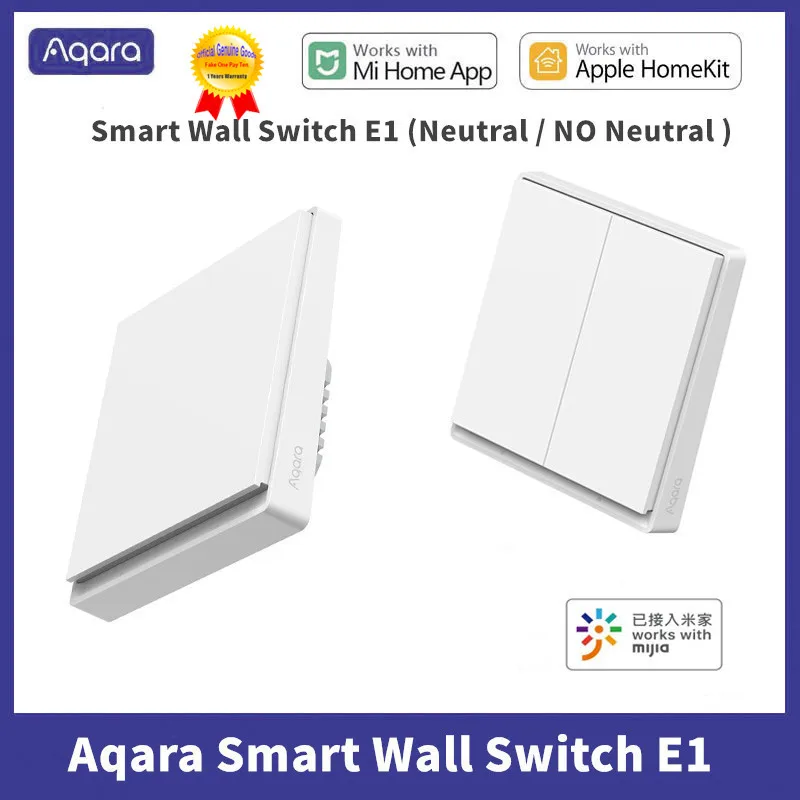 2022NewAqaraSmartWallSwitchE1Zigbee30WirelessLightSwitch