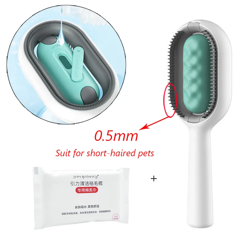 Enhanced Pet Hair Removal Comb with Wipes - Premium Grooming Tool