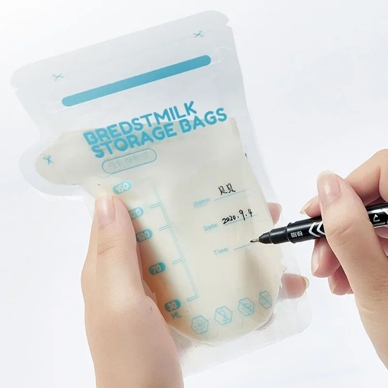 10pcs Baby Breast Milk Bags Safety Milk Freezer Bags Infant Mother Breast Containers Baby Feeding BPA Free