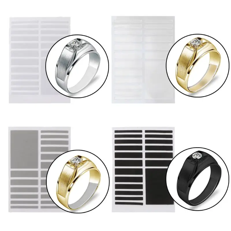 Creative Clear Ring Adjuster Invisible Transparent Jewelry Guard Spacer Fitter Adjustable Ring Size for Men Women's 53CA