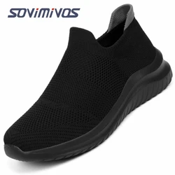 Men's Sneakers Slip-On Tennis Shoes - Lightweight Walking Shoes Breathable Non Slip Cross Trainers Shoes for Gym Workout Jogging
