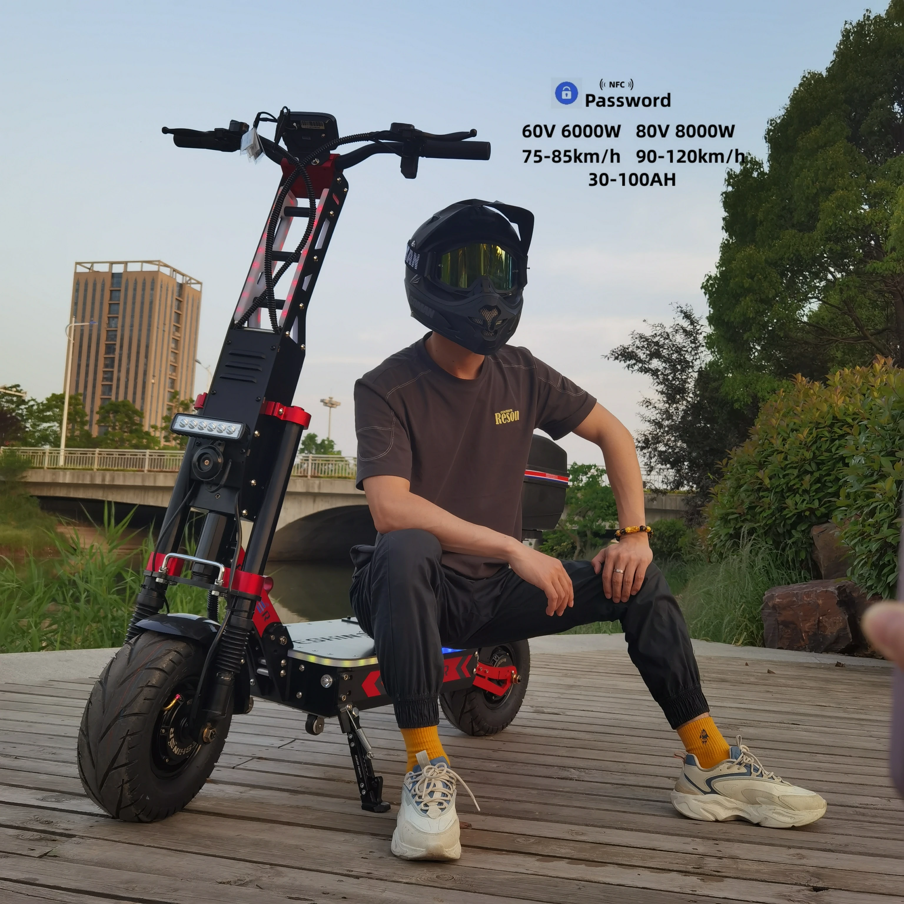 Мощный складной фотоскутер 72 В