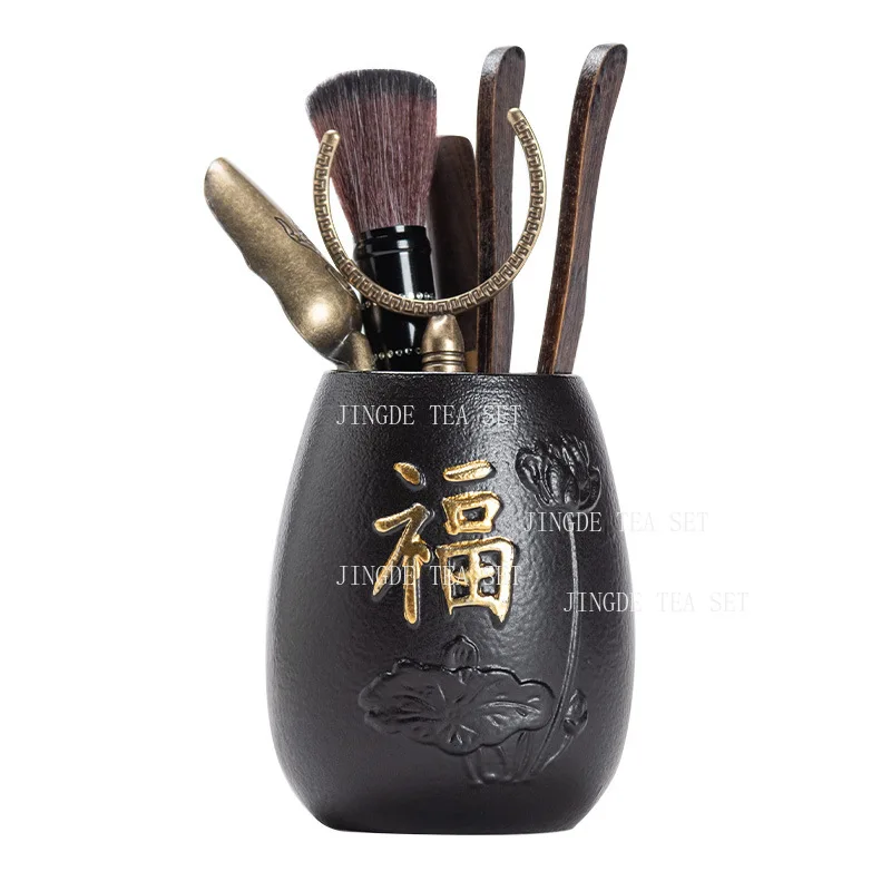 Black Sandalwood Tea Ceremony, Six Gentlemen Complete List of Kung Fu Teaset Accessories Tea Making Tools Tea Needle